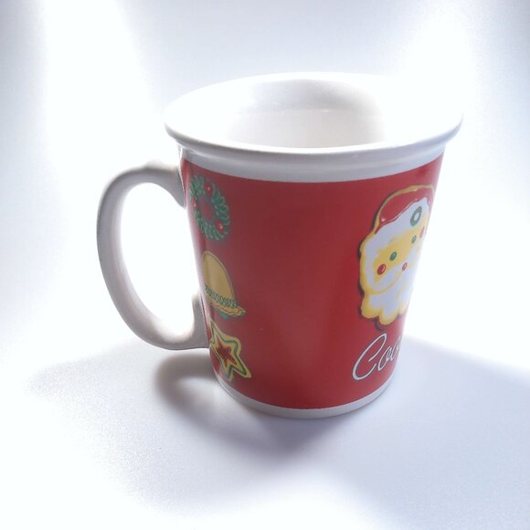 Vintage Huge Over Sized Christmas Coffee Tea Mug Cup Holiday Santa Cookies - Picture 1 of 7